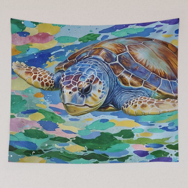 Item preview, Loggerhead Turtle Colorful Art designed and sold by taiche.