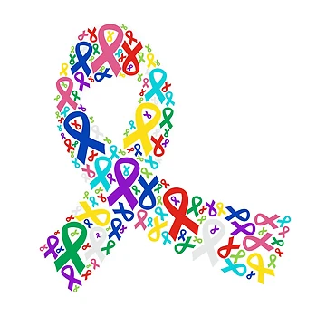Artwork thumbnail, Cancer Ribbons Ribbon by PurpleCowStudio
