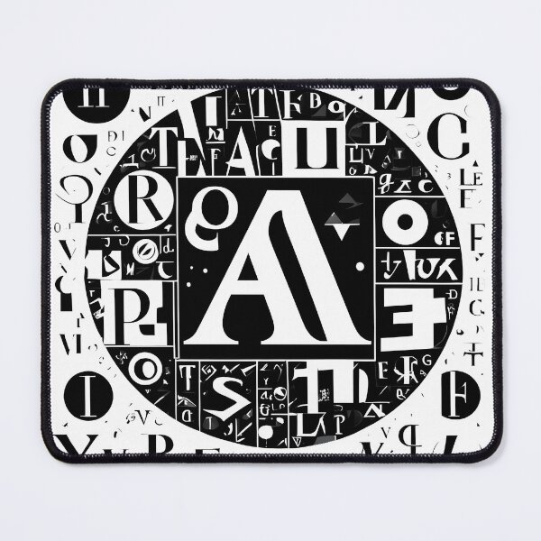 Item preview, Abstract Alphabet in a Black Disc designed and sold by DevemDavam.