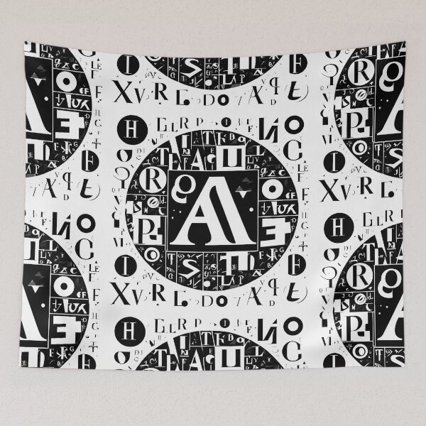 Item preview, Abstract Alphabet in a Black Disc designed and sold by DevemDavam.