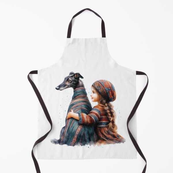 Item preview, greyhound dog with little girl designed and sold by Re-Zsu.