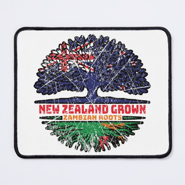 Item preview, Zambia Zambian New Zealander New Zealand Tree Roots Flag designed and sold by FlagX.