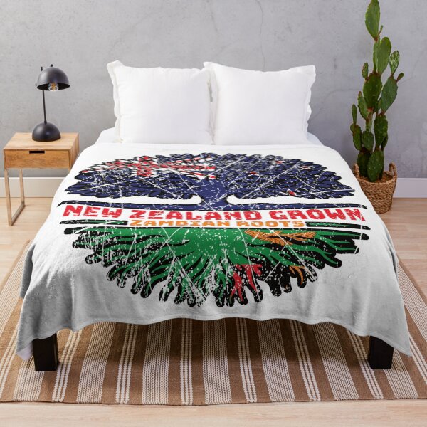 Item preview, Zambia Zambian New Zealander New Zealand Tree Roots Flag designed and sold by FlagX.