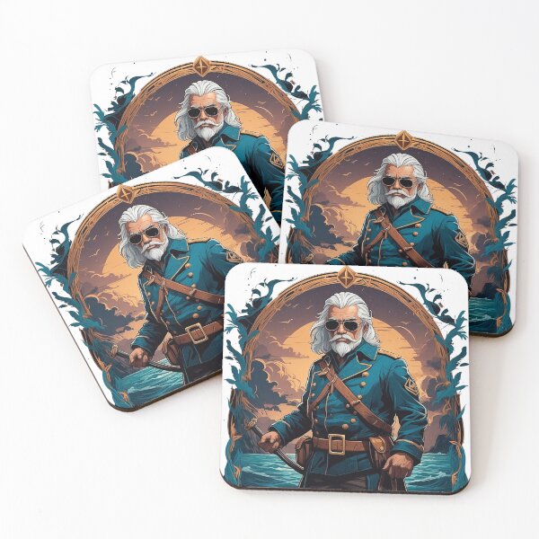Item preview, captain, boat, sea, water, cruise, helm, ocean, maritime, glasses, waves designed and sold by Chemikal1993.