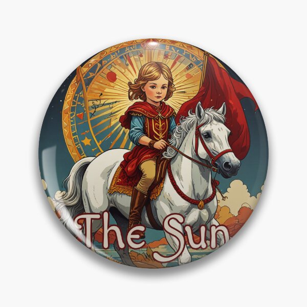 Item preview, Major Arcana Tarot Card The Sun - Child on a White Horse with Red Flag designed and sold by Pixel Waite.