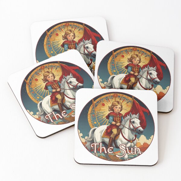 Item preview, Major Arcana Tarot Card The Sun - Child on a White Horse with Red Flag designed and sold by Pixel Waite.