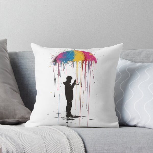 Item preview, Child with Colorful Umbrella Inspired by Banksy designed and sold by Guesso.