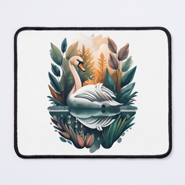 Item preview, White swan with its reflection designed and sold by Ann Miu Deluxe.