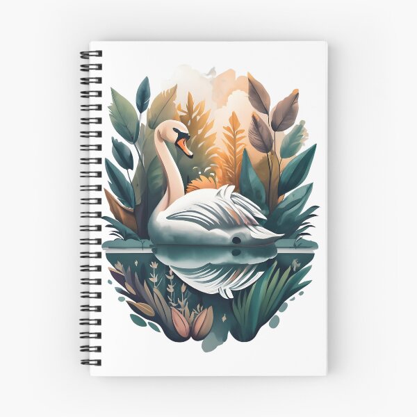 Item preview, White swan with its reflection designed and sold by Ann Miu Deluxe.