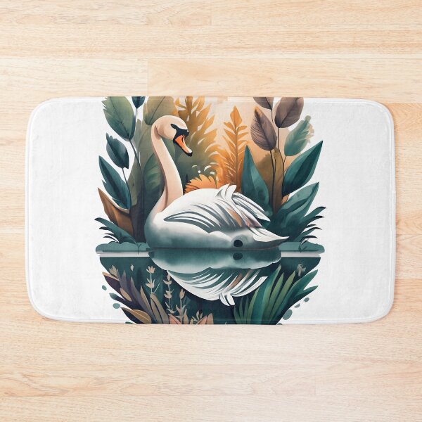 Item preview, White swan with its reflection designed and sold by Ann Miu Deluxe.