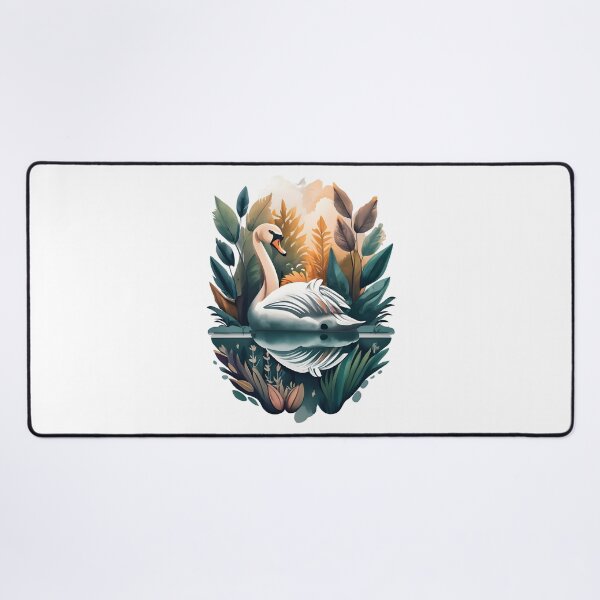 Item preview, White swan with its reflection designed and sold by Ann Miu Deluxe.