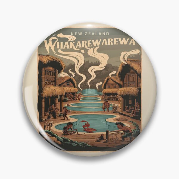 Item preview, Whakarewarewa, The Living Maori Village, New Zealand Travel, Vintage designed and sold by UrbanGraphixs.