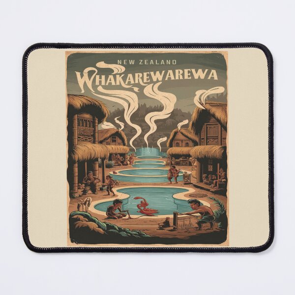 Item preview, Whakarewarewa, The Living Maori Village, New Zealand Travel, Vintage designed and sold by UrbanGraphixs.