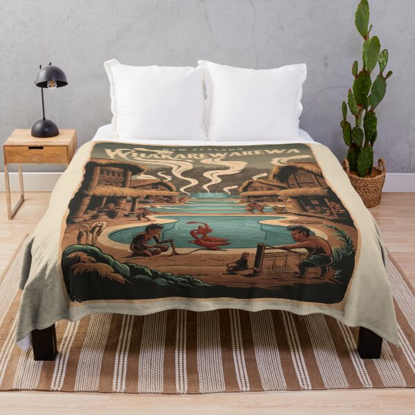 Item preview, Whakarewarewa, The Living Maori Village, New Zealand Travel, Vintage designed and sold by UrbanGraphixs.