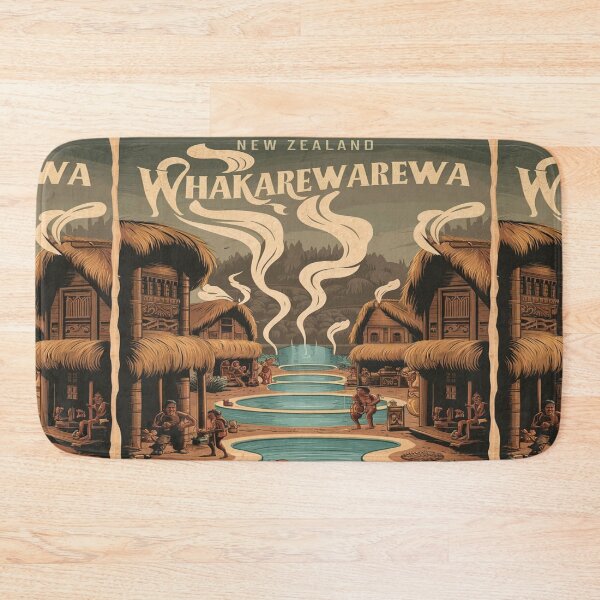 Item preview, Whakarewarewa, The Living Maori Village, New Zealand Travel, Vintage designed and sold by UrbanGraphixs.