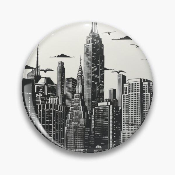 Item preview, Pin New York City designed and sold by BlueDoeArt.