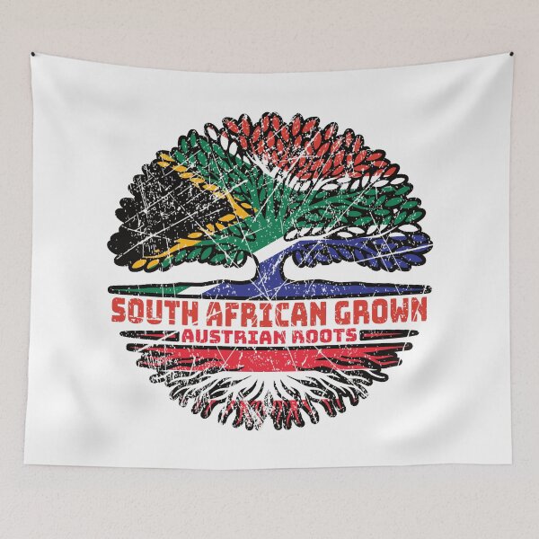 Item preview, Austria Austrian South African South Africa Tree Roots Flag designed and sold by FlagX.