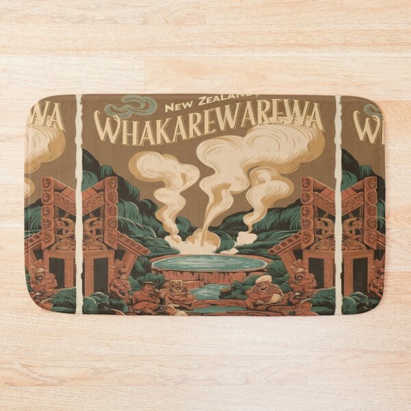 Item preview, Whakarewarewa, The Living Maori Village, New Zealand Travel, Vintage designed and sold by UrbanGraphixs.