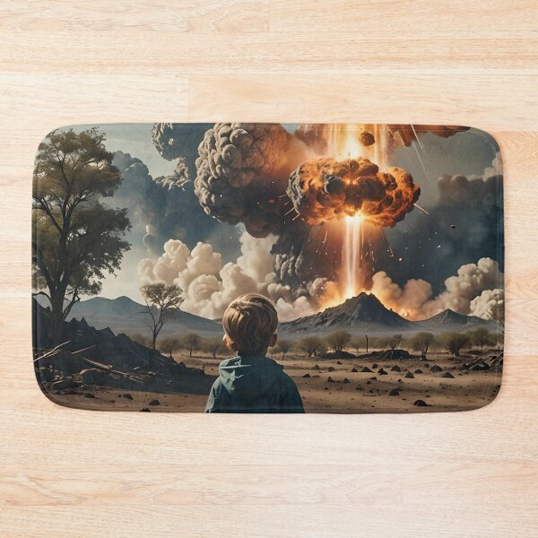 Item preview, Child Watching Explosion In Apocalyptic War designed and sold by DifferentPOV.