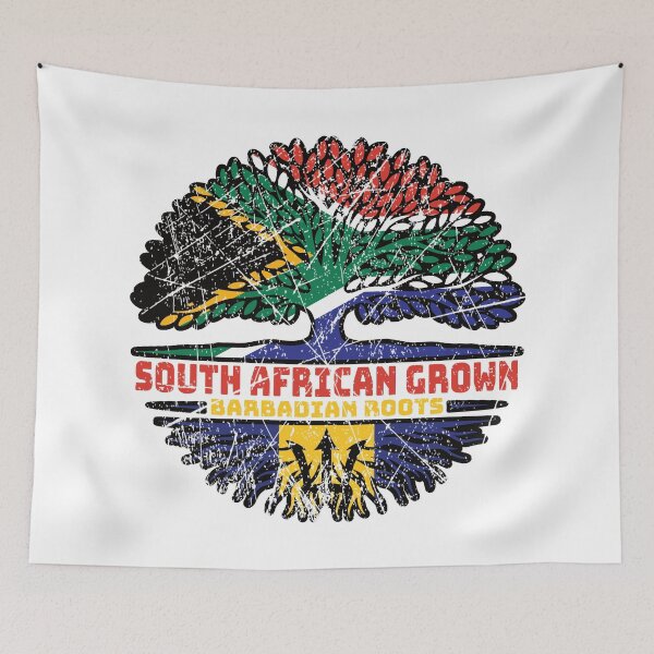 Item preview, Barbados Barbadian South African South Africa Tree Roots Flag designed and sold by FlagX.