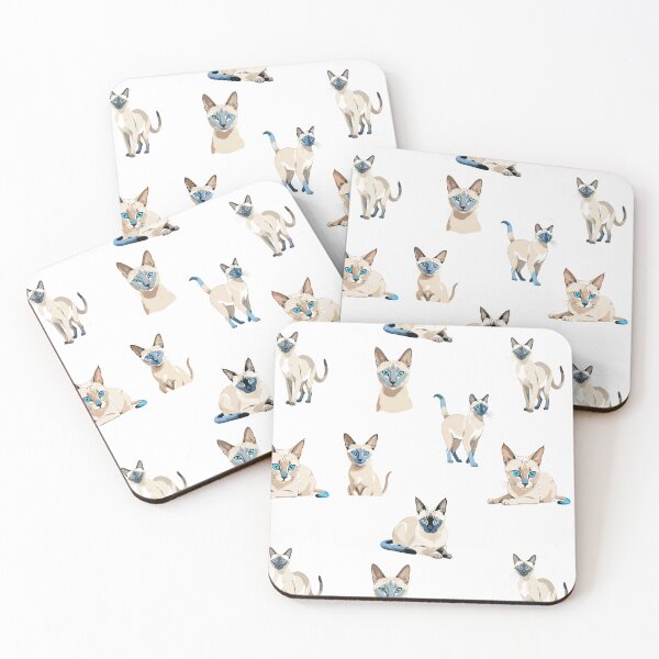 Item preview, blue point siamese sticker pack designed and sold by KaiLabsArt.