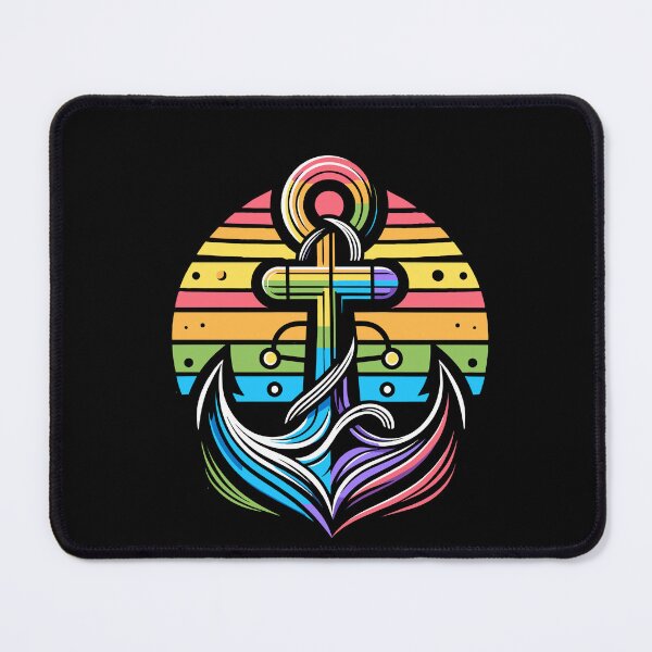 Item preview, Rainbow Color Boat Anchor LGBTQ Gay Pride Support Captain designed and sold by Dressed For  Duty.