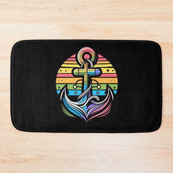 Item preview, Rainbow Color Boat Anchor LGBTQ Gay Pride Support Captain designed and sold by Dressed For  Duty.