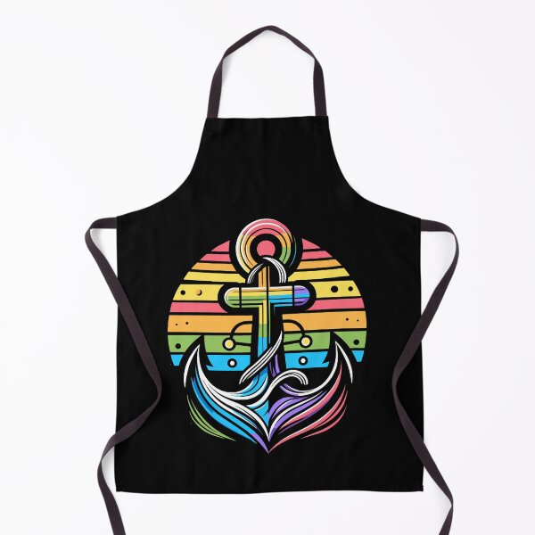 Item preview, Rainbow Color Boat Anchor LGBTQ Gay Pride Support Captain designed and sold by Dressed For  Duty.