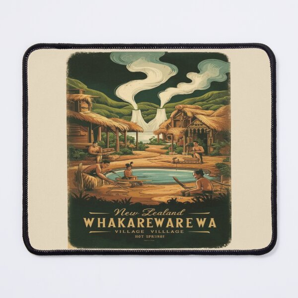 Item preview, Whakarewarewa, The Living Maori Village, New Zealand Travel, Vintage designed and sold by UrbanGraphixs.