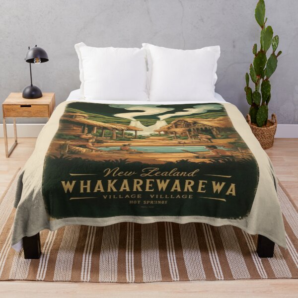 Item preview, Whakarewarewa, The Living Maori Village, New Zealand Travel, Vintage designed and sold by UrbanGraphixs.