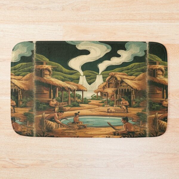 Item preview, Whakarewarewa, The Living Maori Village, New Zealand Travel, Vintage designed and sold by UrbanGraphixs.
