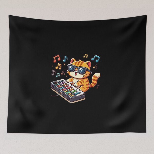 Item preview, Cat Synthesizer Cute and Funny Gifts Art designed and sold by BadhbhArt.