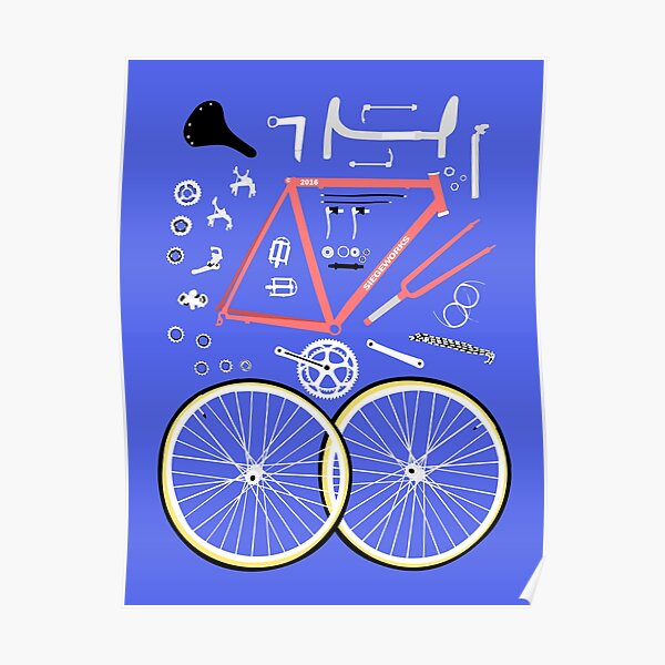 Fahrradteile Poster