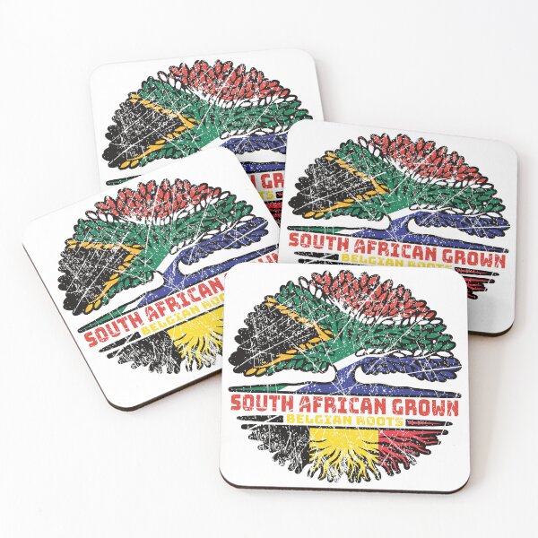 Item preview, Belgium Belgian South African South Africa Tree Roots Flag designed and sold by FlagX.