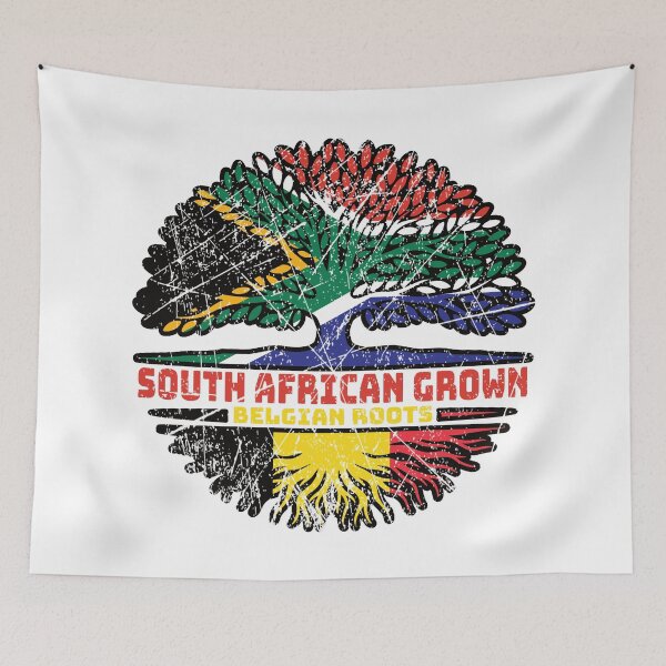 Item preview, Belgium Belgian South African South Africa Tree Roots Flag designed and sold by FlagX.