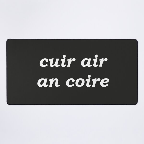 Item preview, put on the kettle!(cuir air an coire in Scottish Gaelic) in black designed and sold by Mamaidh Made.