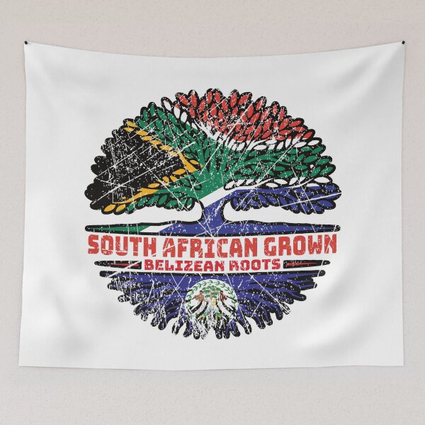 Item preview, Belize Belizean South African South Africa Tree Roots Flag designed and sold by FlagX.
