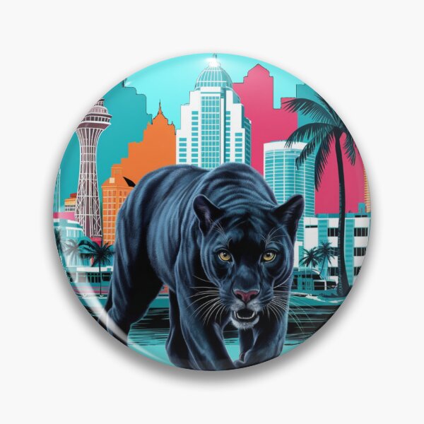 Item preview, Florida Panther- Miami skyline designed and sold by Globalcitytees.