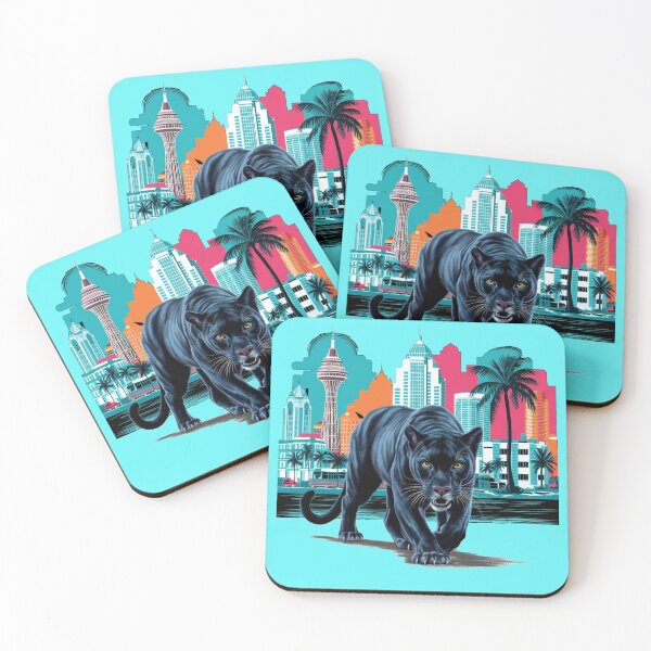 Item preview, Florida Panther- Miami skyline designed and sold by Globalcitytees.