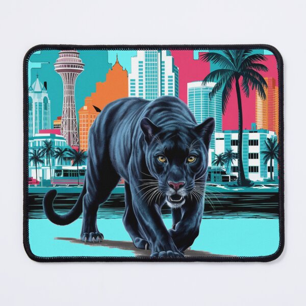 Item preview, Florida Panther- Miami skyline designed and sold by Globalcitytees.
