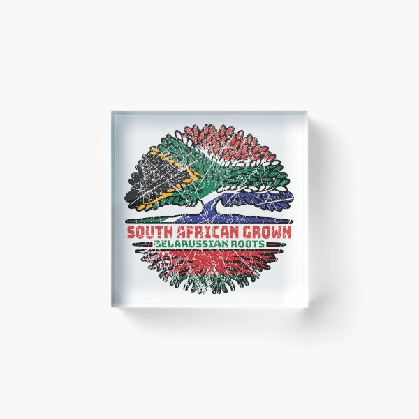 Item preview, Belarus Belarusian Belarussian South African South Africa Tree Roots Flag designed and sold by FlagX.