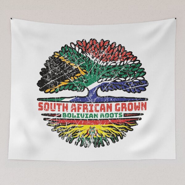 Item preview, Bolivia Bolivian South African South Africa Tree Roots Flag designed and sold by FlagX.