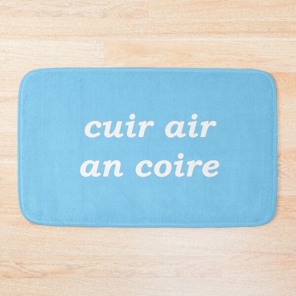 Item preview, Put on the kettle! (cuir air an coire in Scottish Gaelic) in cyan pastle designed and sold by Mamaidh Made.