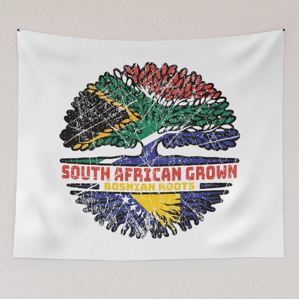 Item preview, Bosnia Bosnian South African South Africa Tree Roots Flag designed and sold by FlagX.
