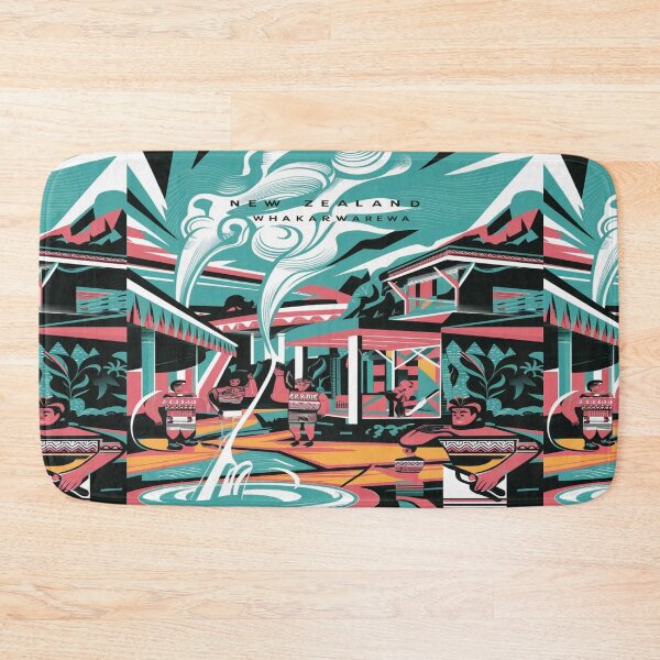 Item preview, Whakarewarewa, The Living Maori Village, New Zealand Travel, Vintage designed and sold by UrbanGraphixs.