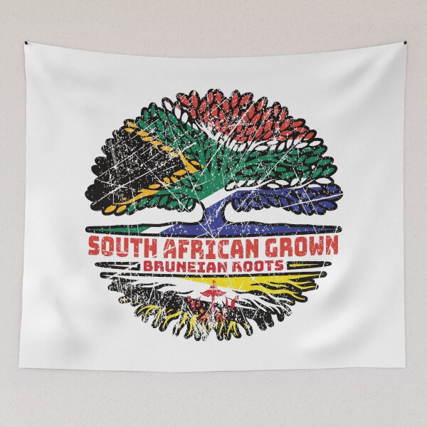 Item preview, Brunei Bruneian South African South Africa Tree Roots Flag designed and sold by FlagX.
