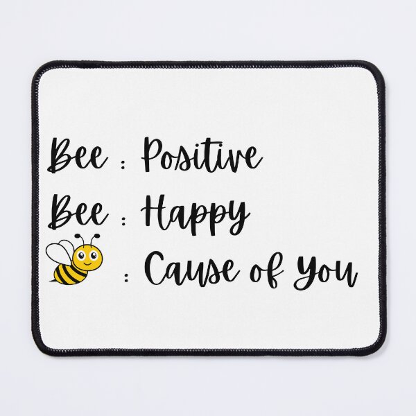 Item preview, Cute Cartoon Bee with Inspirational "Bee Positive" Quote designed and sold by WhiteDoveArt.