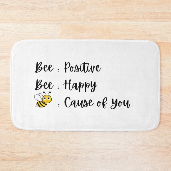 Item preview, Cute Cartoon Bee with Inspirational "Bee Positive" Quote designed and sold by WhiteDoveArt.