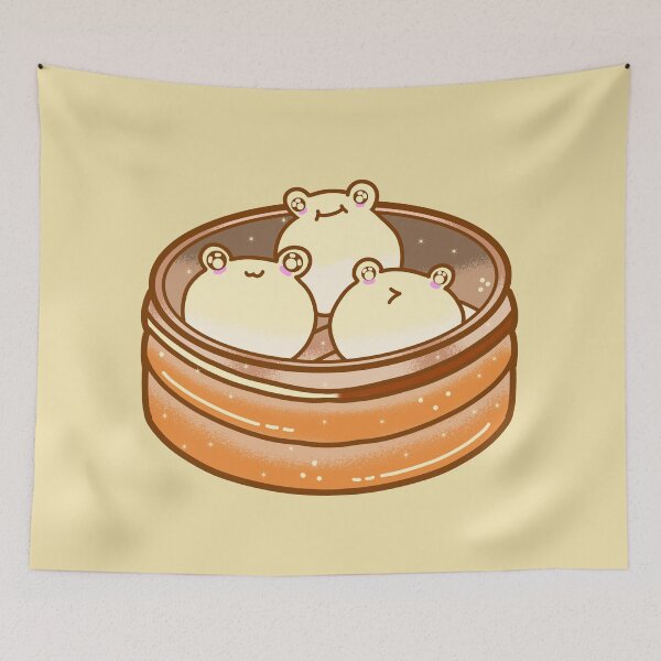 Item preview, Cute kawaii dumpling asian xiao long bao designed and sold by Quacktails.