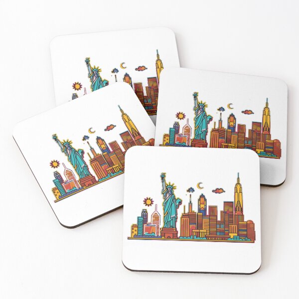Item preview, New York City Skyline Illustration designed and sold by BlueDoeArt.